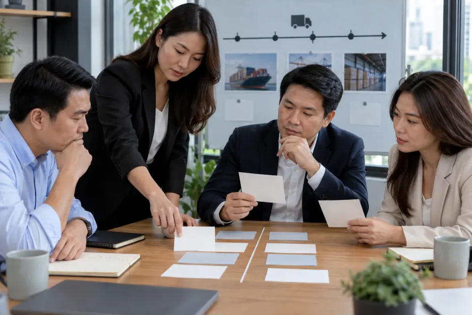 Illustrative Thai managers comparing practical response options