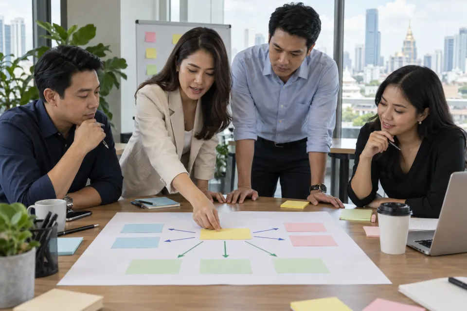 Illustrative Thai leaders linking strategy to observable outcomes